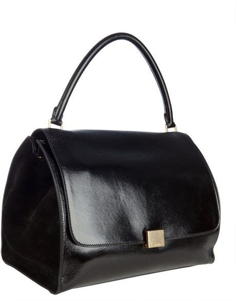 celine trapeze bag black suede|celine pouch with strap.